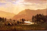 Albert Bierstadt Figures_in_a_Hudson_River_Landscape china oil painting artist